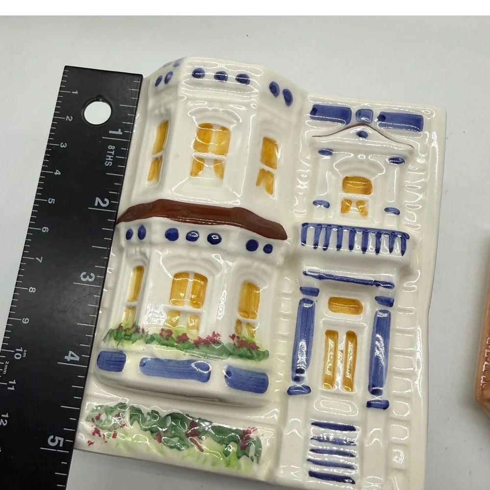 Avon Townhouse Canister Collection Small Ceramic Victorian House Brazil Vintage